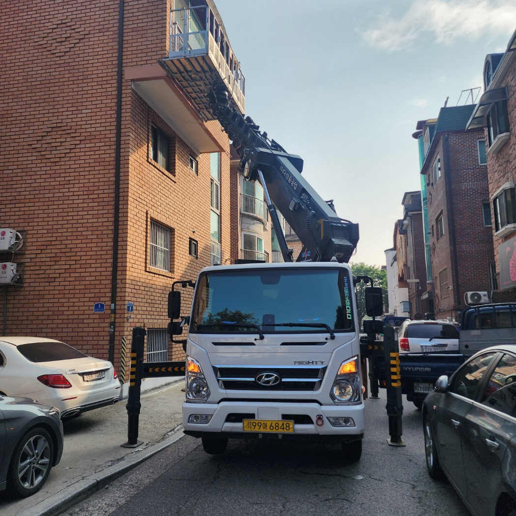 CCTV 설치 스카이차 작업사진
