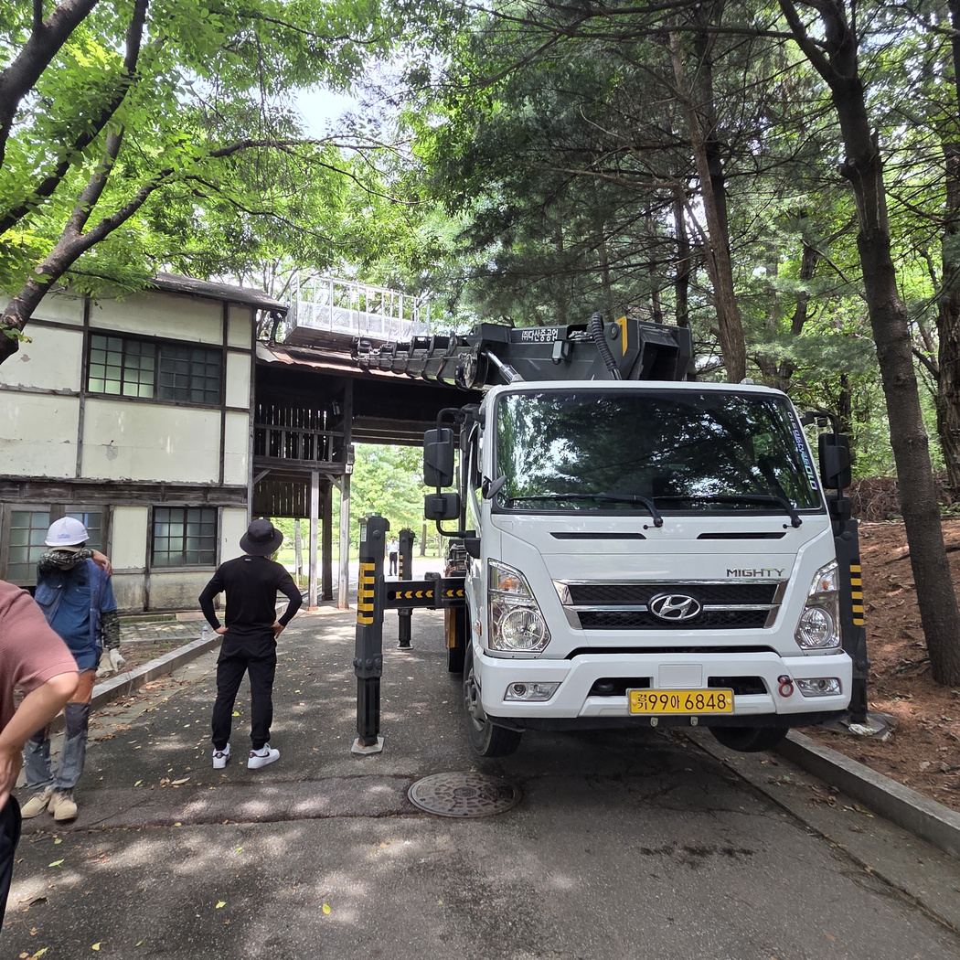 CCTV 설치 스카이차 작업사진